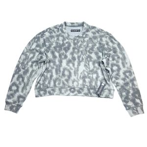Blank NYC Grey Leopard Lounge Sweatshirt Top